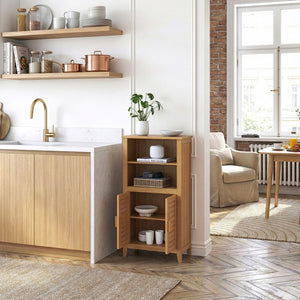 Bijzetkast Rirg 92x50x25 cm Bamboe Naturel [en.casa]