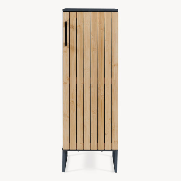 Badkamerkast Svanes 90x30x30 cm Donkergrijs/Natuur [en.casa]