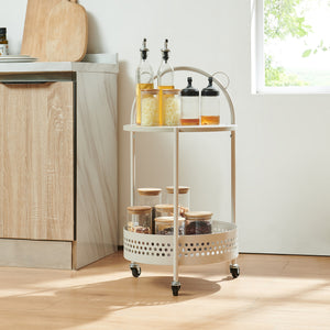 Serwagen Jässaatka staal 76x40 cm grijs [en.casa]