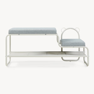 Schoenenbank Jässaatka met kinderkruk 100x32x46 cm grijs [en.casa] 