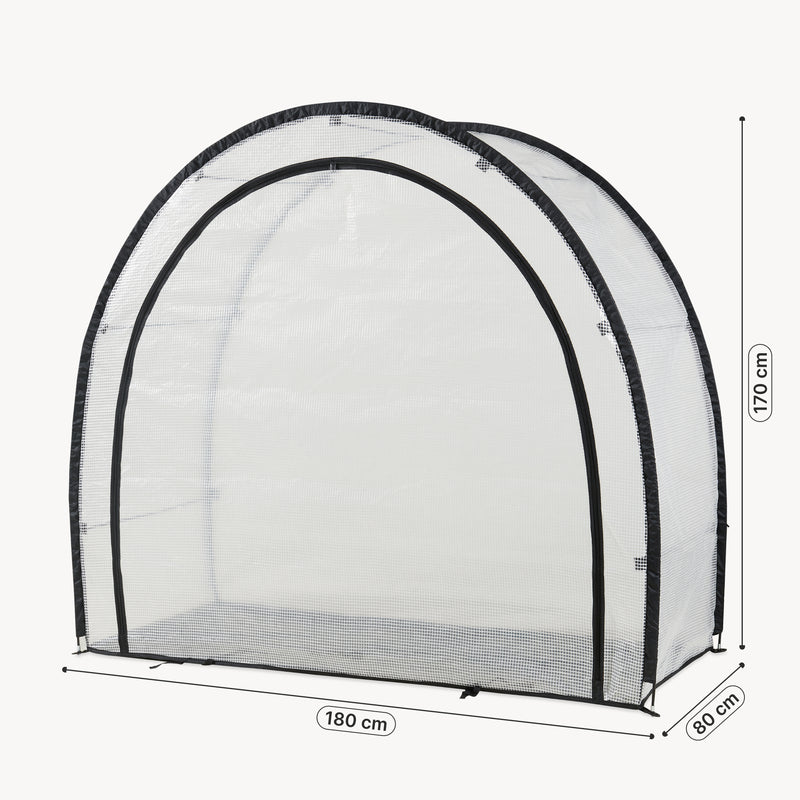 Maatschets Plantenkas Larshasas 180x80x170 cm trasparant [en.casa] 