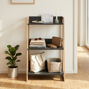 Stellingkast Kuomi 84x53x47 cm Beige/Donkergrijs [en.casa]