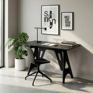 Bureau Bostenenna 120x60x75 cm Zwart met Houtnerf [en.casa]