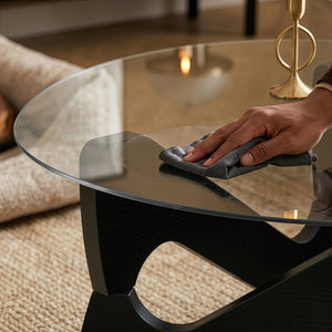Salontafel Reypio Ø70x35 cm Zwart/Grijs [en.casa]