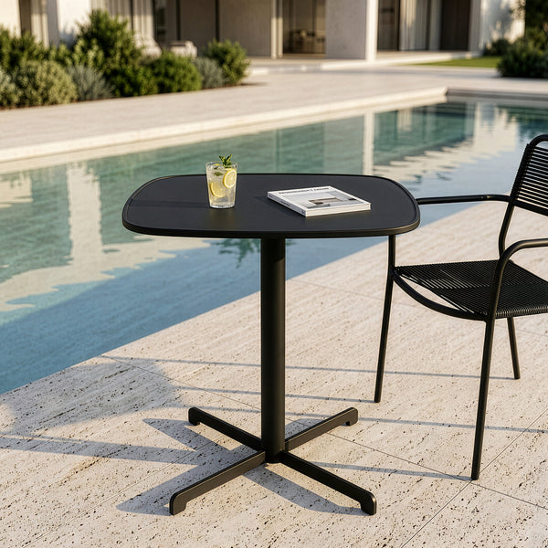 Outdoor bistrotafel Foggia 75x70x70 cm staal antracietgrijs [casa.pro]