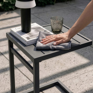 Outdoor bijzettafel Gaby staal 58x40x30 cm antracietgrijs [casa.pro]