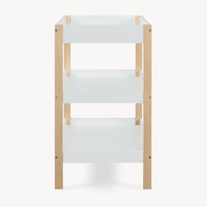 Wickeltisch Oupilu met 2 planken 91x82x53 cm Wit [en.casa]