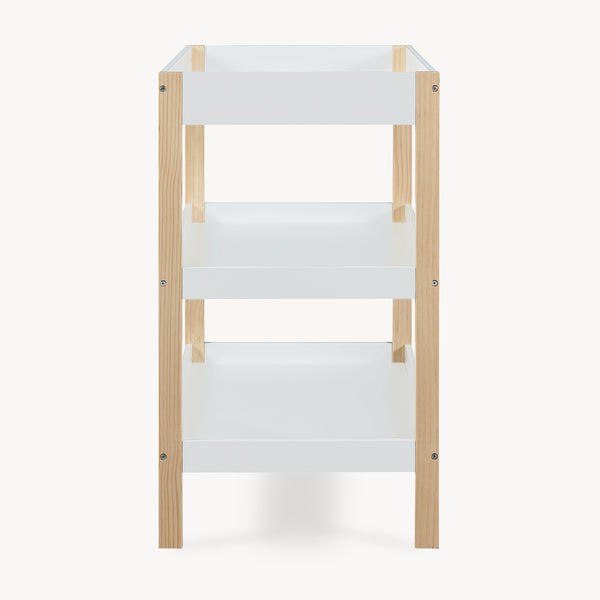 Wickeltisch Oupilu met 2 planken 91x82x53 cm Wit [en.casa]