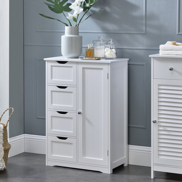 [en.casa] Badkamerkast Locust 81x55x30 cm MDF wit