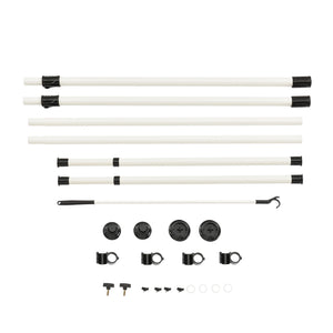 [en.casa] Telescopisch kledingrek Kemi verstelbaar wit 75-115 cm