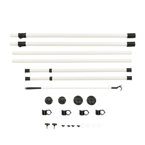 [en.casa] Telescopisch kledingrek Kemi verstelbaar wit 75-115 cm