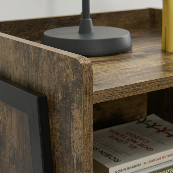 Moderne nachtkastje Madeira 52x42x35 cm hout en zwart