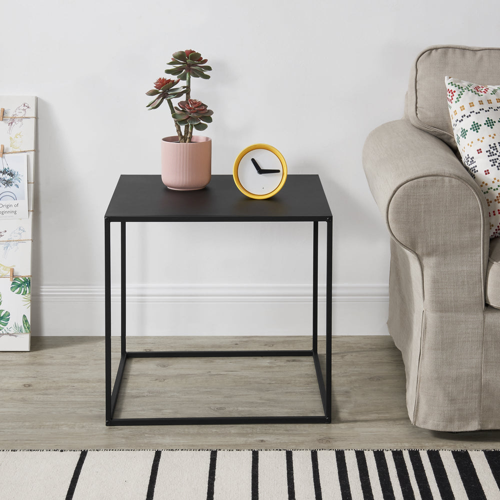 Console tafel metaal zwart in verschillende maten [en.casa] - premiumXL
