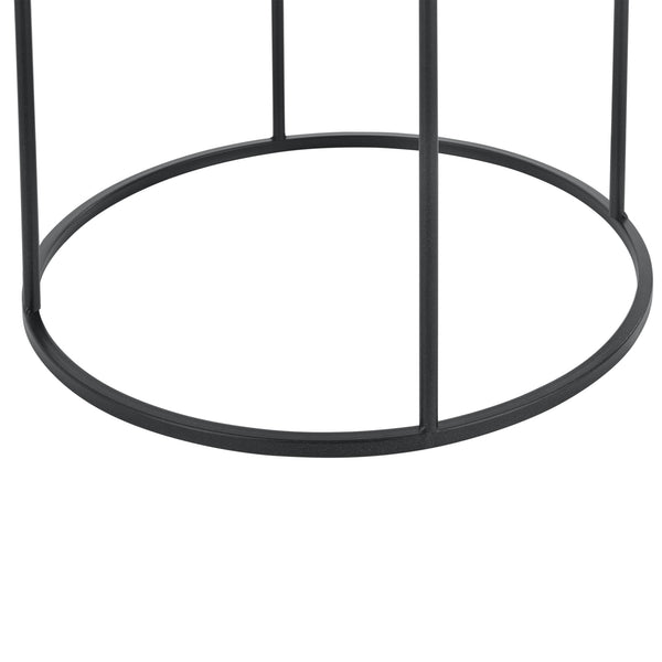 Salontafel rond set van 3 zwart 45xØ30 - 50xØ35 - 55xØ40 cm