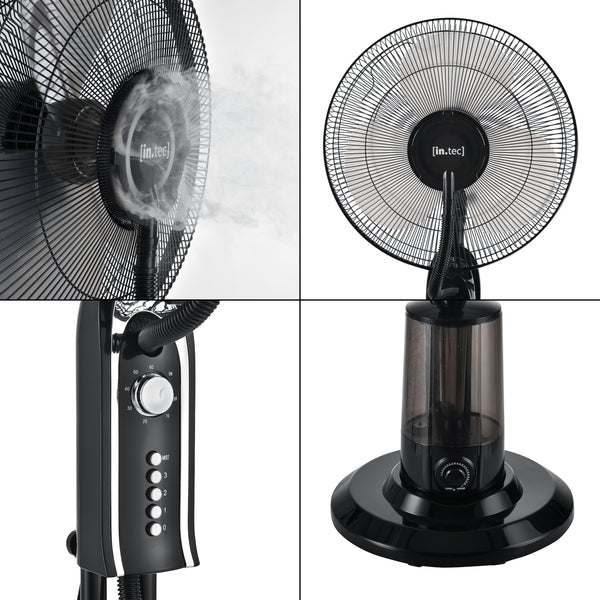 Mist staande ventilator 75W 3,2 liter 125x40x40 cm zwart