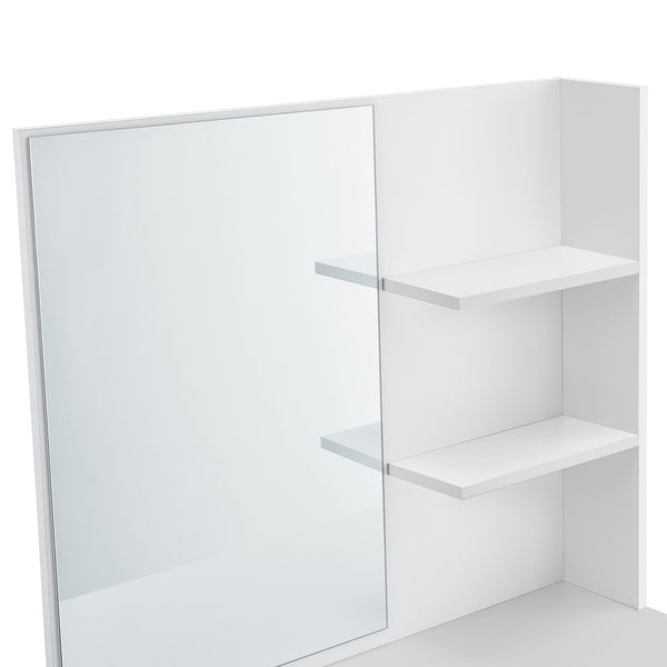 Kaptafel Rustenburg met spiegel wit 141x75x40 cm wit