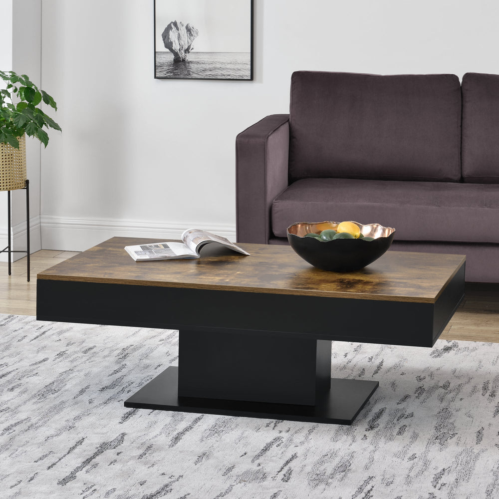 Salontafel Lünen houtlook/zwart [en.casa] - premiumXL