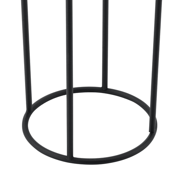 Bloempot op standaard Messancy set van 2 zwart en goud