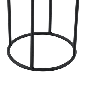 Bloempot op standaard Manhay set van 2 zwart en goud