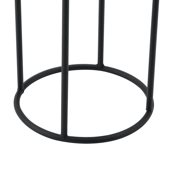 Bloempot op standaard Manhay set van 2 zwart en goud