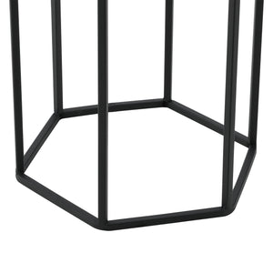 Bloempot op standaard Malgedem set van 2 zwart en goud