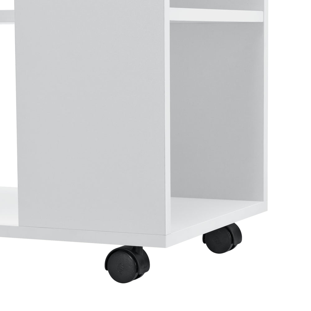 Salontafel Älvdalen 60x70x35 cm extra plank en vergrendelbare wielen Wit en.casa - premiumXL