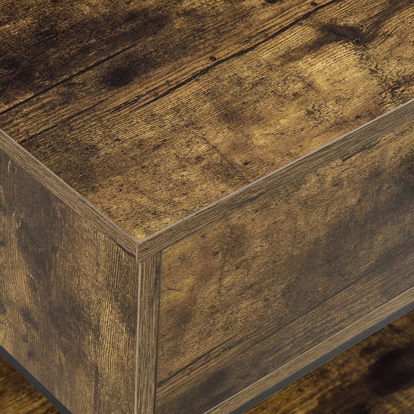 Bijzettafel Bjuv met lade 49x45x39 cm zwart en houtkleurig