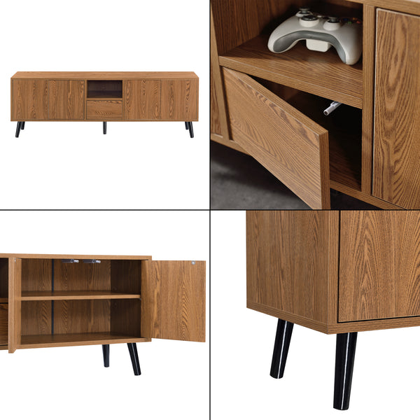 TV meubel Hedemora druk en open 140x30x45,5 cm houtkleurig