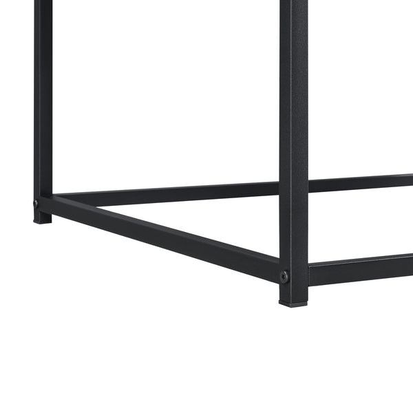Salontafel Esbjerg 100x55x45 cm houtkleurig donker en zwart