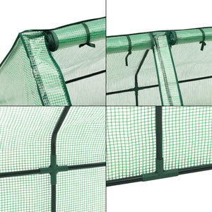 [en.casa] Tuinkas Höflein kweekkas 240x90x90 cm groen