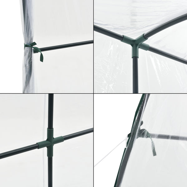 [en.casa] Tuinkas Juta kweekkas 100x200x215 cm transparant