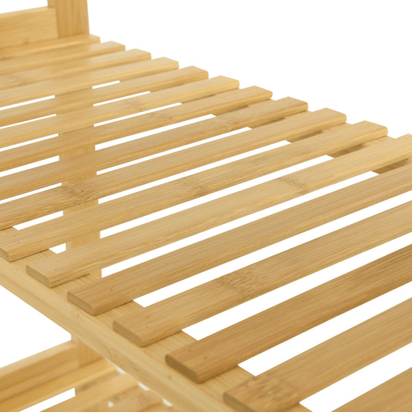 [en.casa] Opbergrek staand Karlskoga met 5 planken bamboe