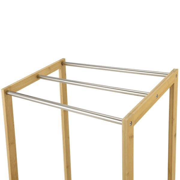 [en.casa] Bamboe handdoekrek met plank vrijstaand 51x31x85 cm