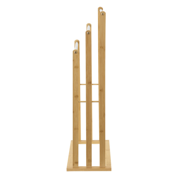 [en.casa] Bamboe handdoekrek Porsanger 46x24x84 cm vrijstaand
