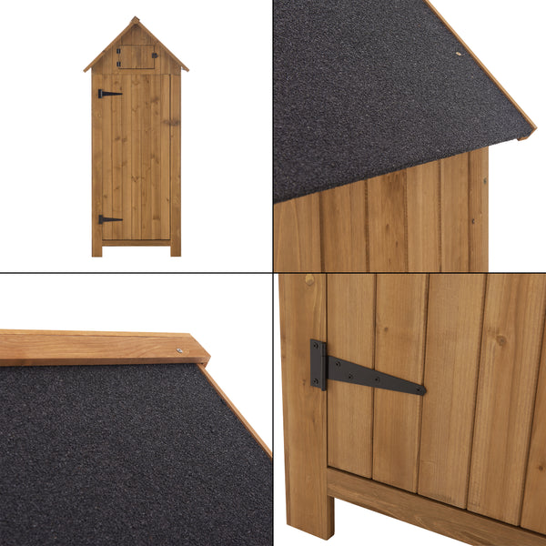 [en.casa] Tuinkast tuinschuur 77x54x179 cm houtkleurig