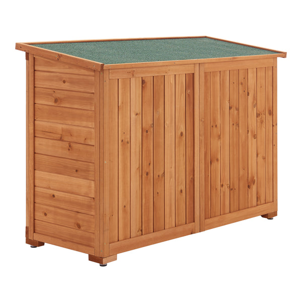 [en.casa] Tuinkast tuinschuur 128x50x88 cm houtkleurig