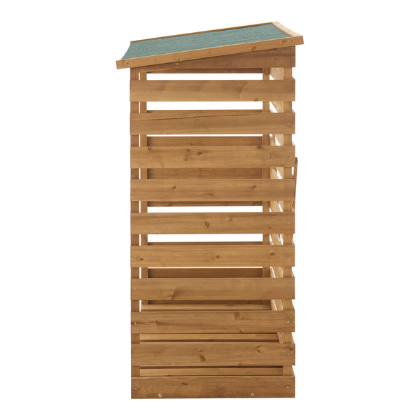 [en.casa] Houten brandhout rek houtopslag 116x64x123 cm