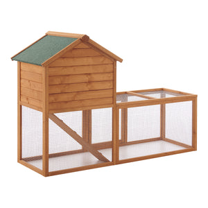 [en.casa] Konijnenhok Kelkheim 110x160x61 cm houtkleurig