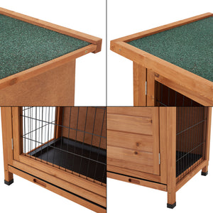[en.casa] Konijnenhok Falkenau 104x122x50 cm houtkleurig