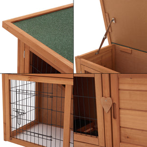 [en.casa] Konijnenhok Nidda 85x91,5x45 cm houtkleurig