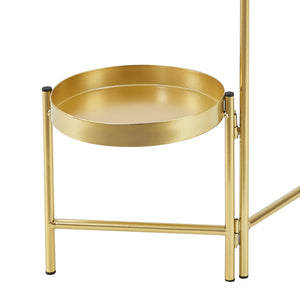 [en.casa] Bloempot op standaard Kallo metaal 60x60x18 cm messing