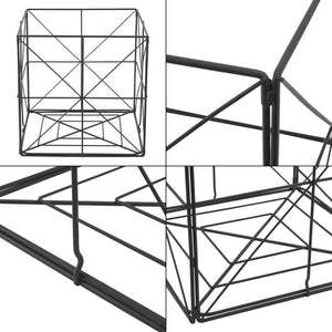 [en.casa] Krantenmand metaal 40x40x40 cm zwart