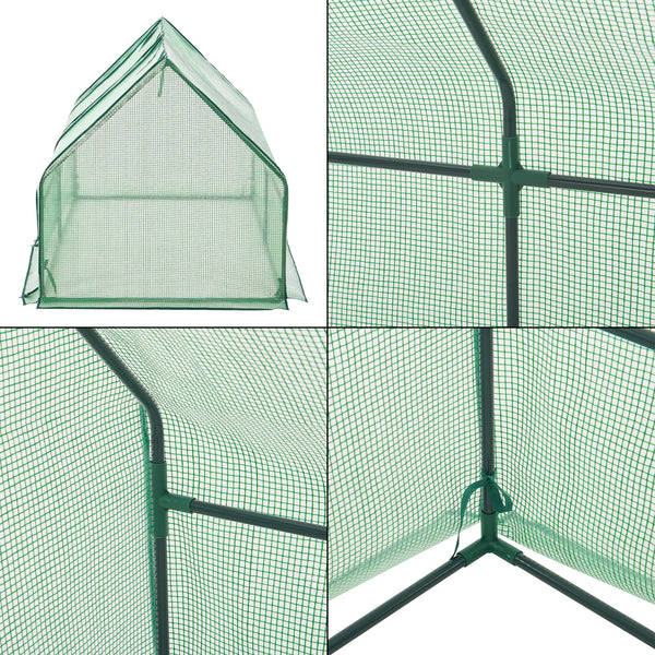 [en.casa] Tuinkas Nissewaard kweekkas 180x90x90 cm groen