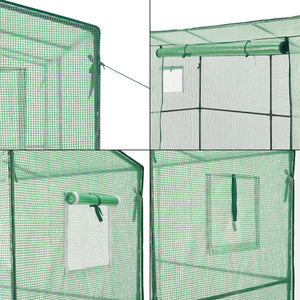 [en.casa] Tuinkas Vlaardingen kweekkas 198x78x180-200 cm groen