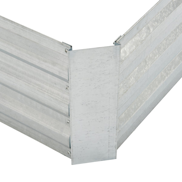 [en.casa] Moestuinbak Barneveld staal 90x90x30 cm zilverkleurig