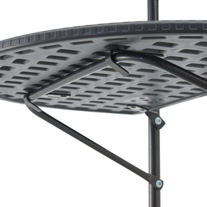 [en.casa] Balkontafel Cicala inklapbaar 83,5x60x64 cm donkergrijs