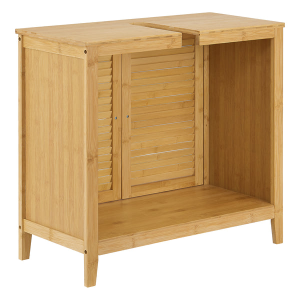 [en.casa] Wastafelonderkast Värmdö 60x67x30 cm bamboe