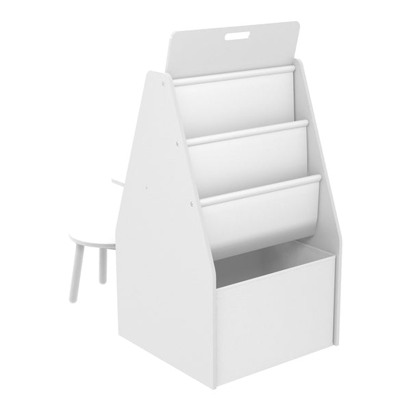 Kindertafel Ferrol met kruk en whiteboard 88x51x49 cm wit