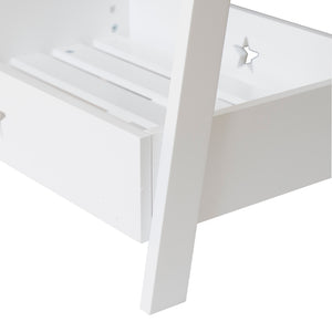 [en.casa] Kinder kledingrek Laxe 126x73x43 cm wit en houtkleurig