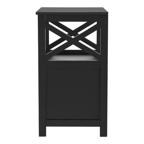 [en.casa] Bijzettafel Utajärvi met opbergruimte 74x40x40 cm zwart